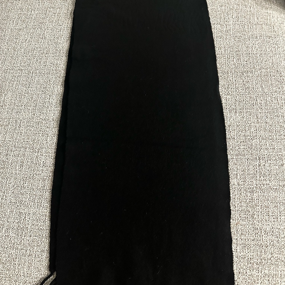 Coach Black Fringe Scarf - Picture 6 of 7